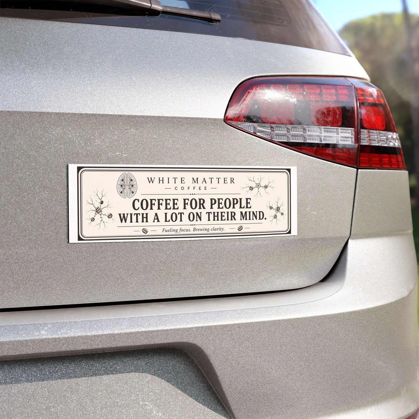 Coffee Magnet - "Coffee for People With a Lot on Their Mind" Car Magnet