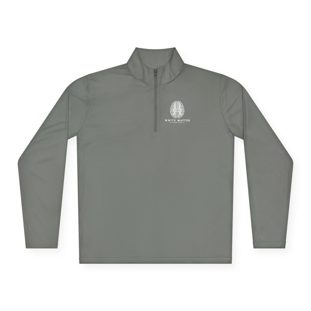 Quarter-Zip Pullover — Minimal White Tree Logo