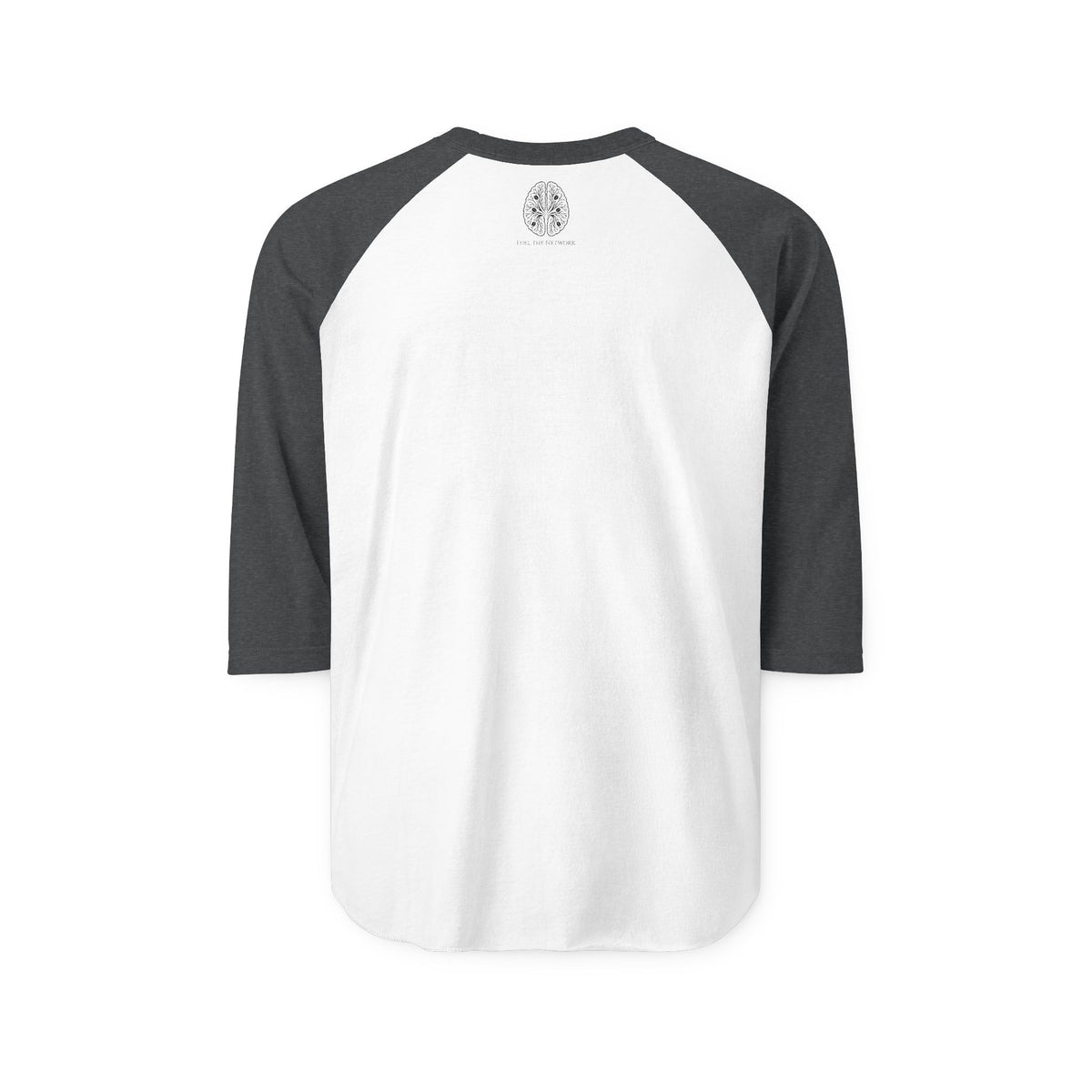 Raglan Shirt — White Matter Coffee Brain Logo 3/4 Sleeve