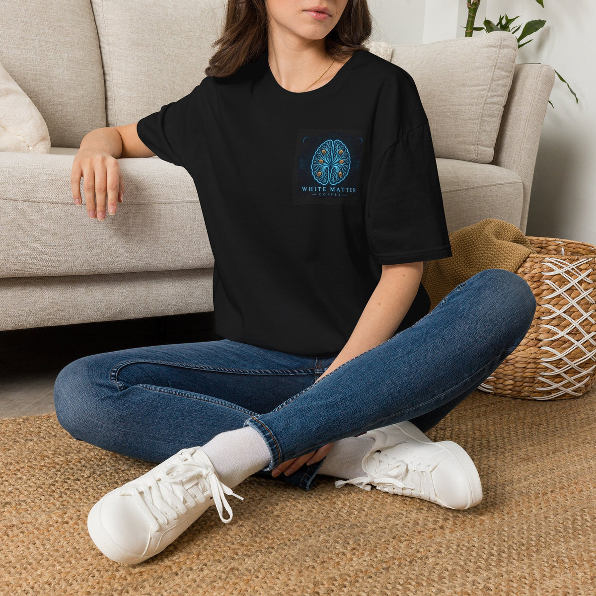 T-Shirt — White Matter Brain Art Tee