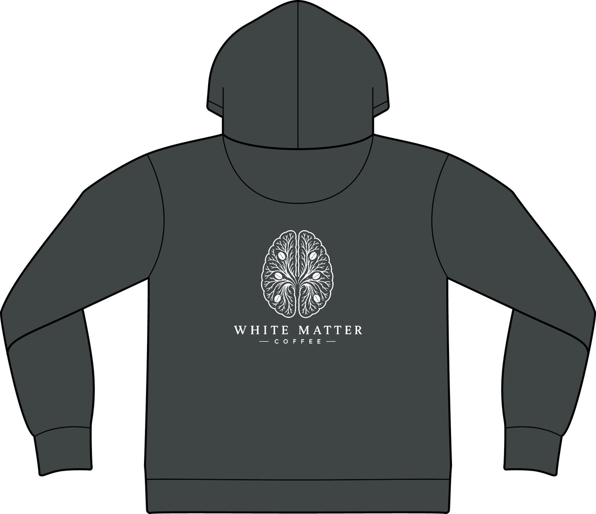 Brain Logo Hoodie — "White Matter" Minimalist Pullover