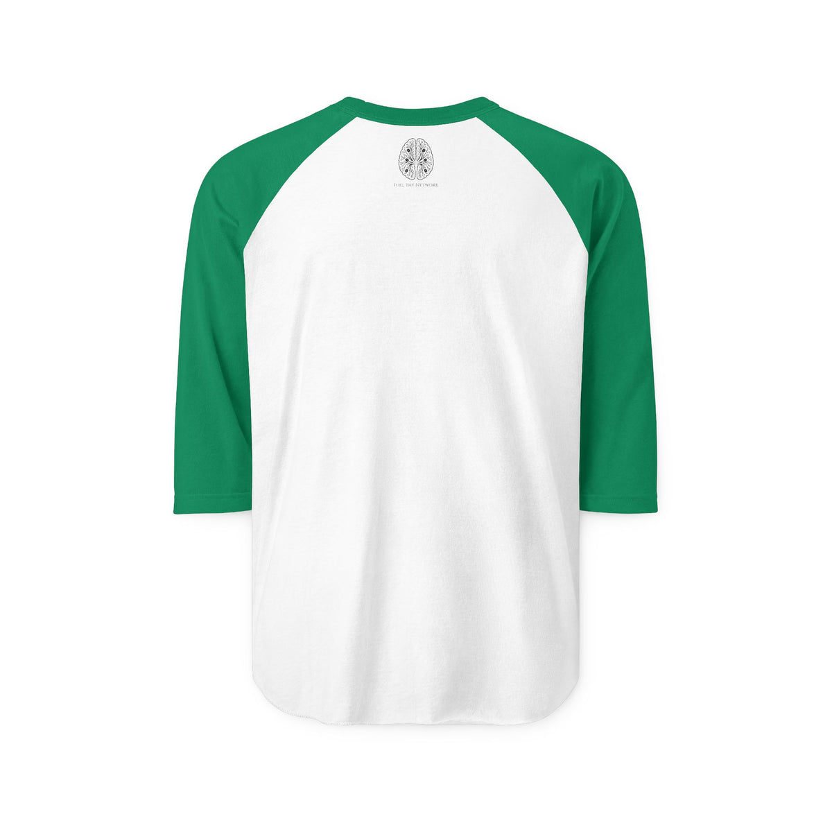 Raglan Shirt — White Matter Coffee Brain Logo 3/4 Sleeve