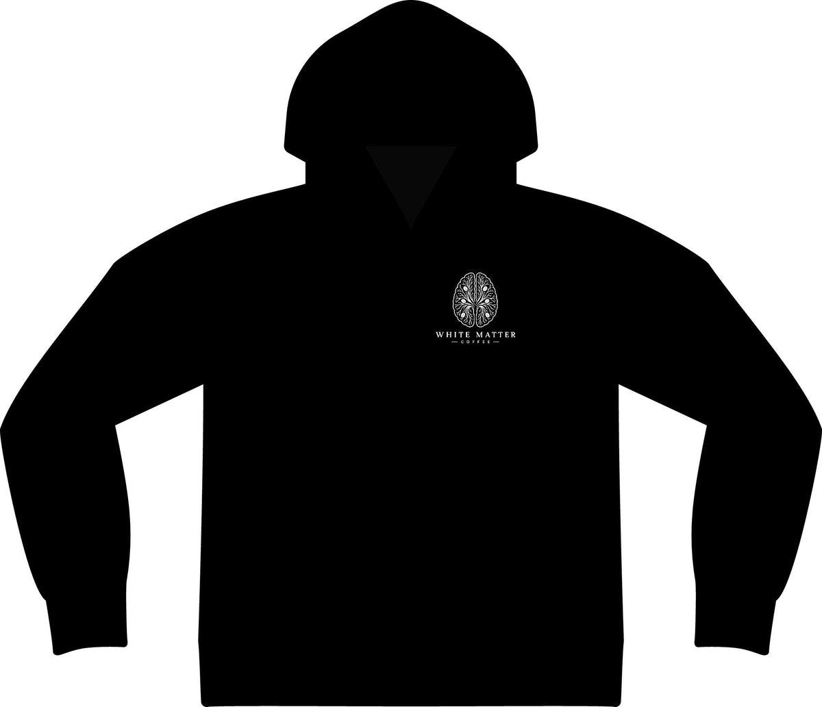 Brain Logo Hoodie — "White Matter" Minimalist Pullover