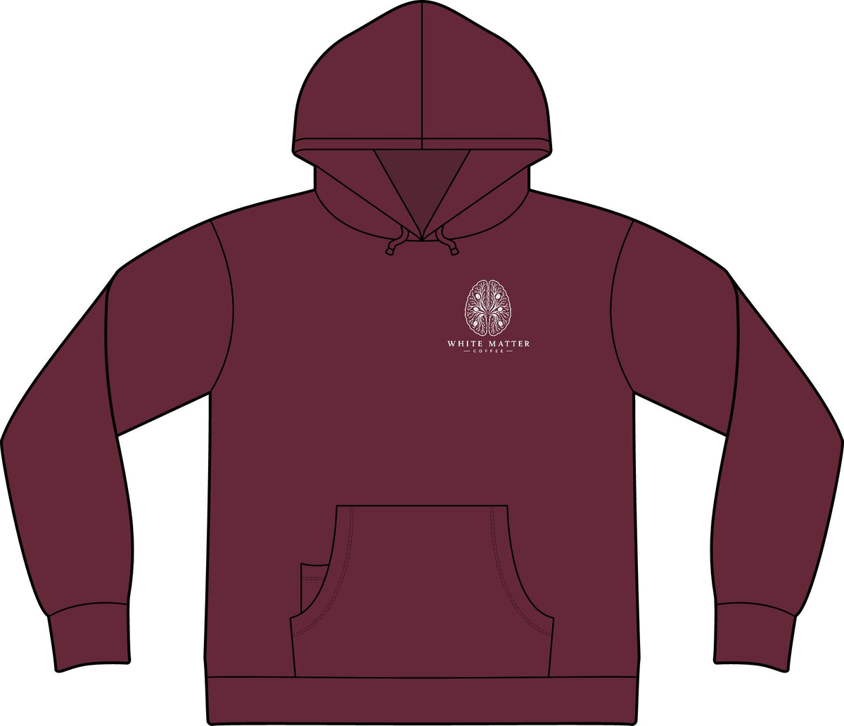 Brain Logo Hoodie — "White Matter" Minimalist Pullover