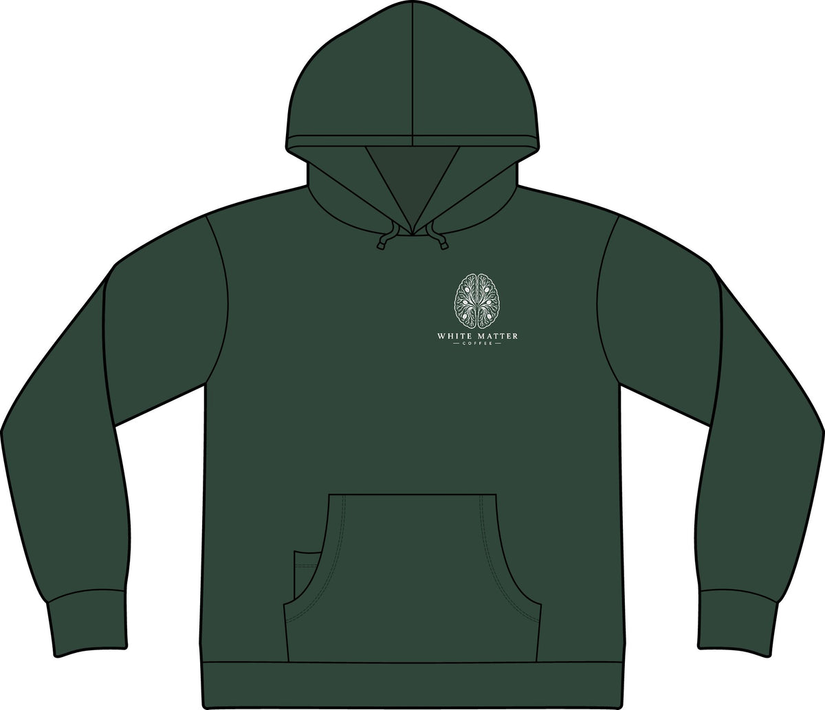 Brain Logo Hoodie — "White Matter" Minimalist Pullover