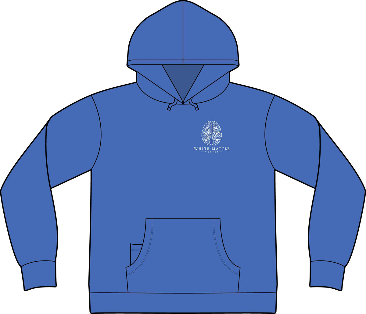 Brain Logo Hoodie — "White Matter" Minimalist Pullover