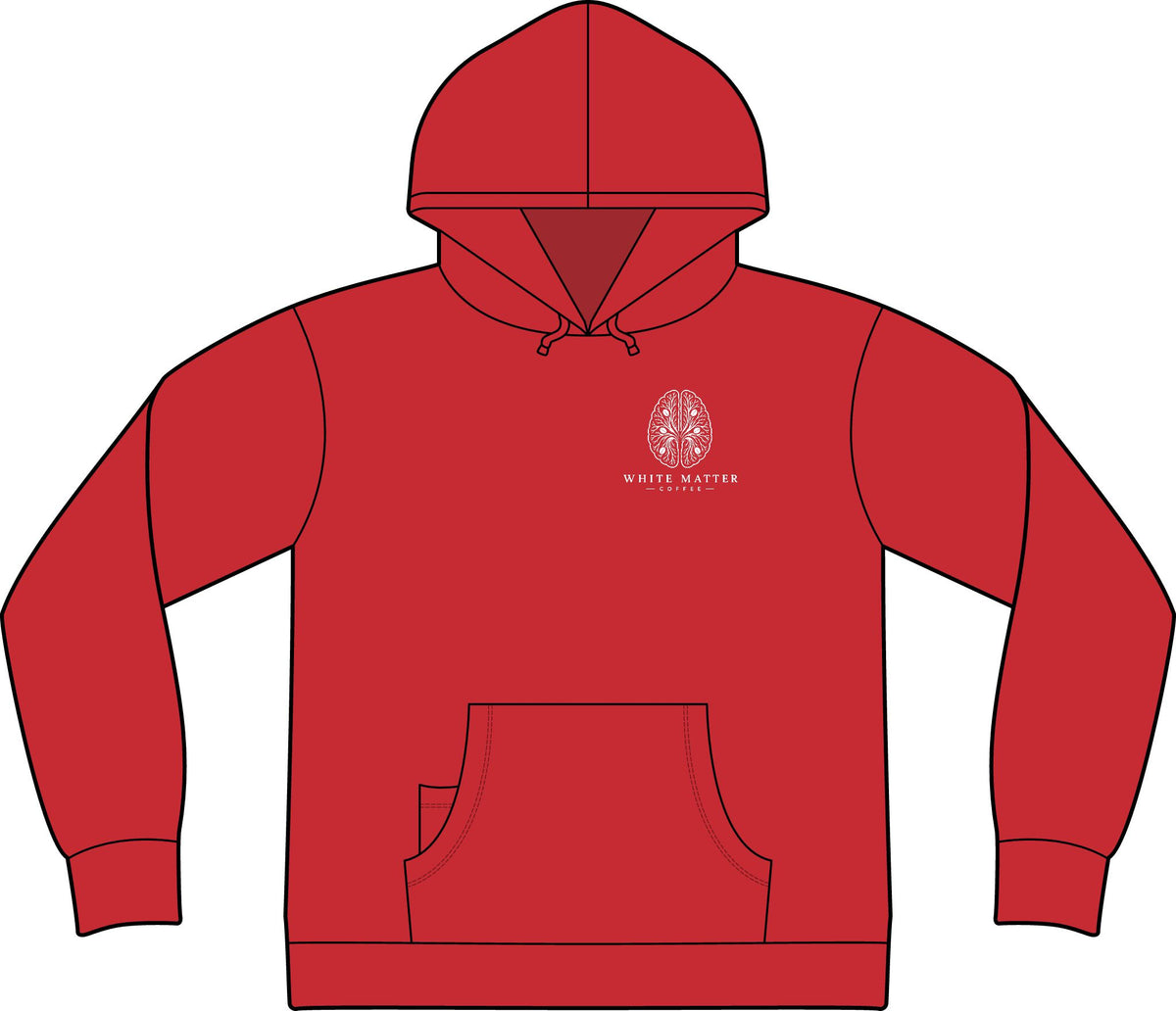 Brain Logo Hoodie — "White Matter" Minimalist Pullover