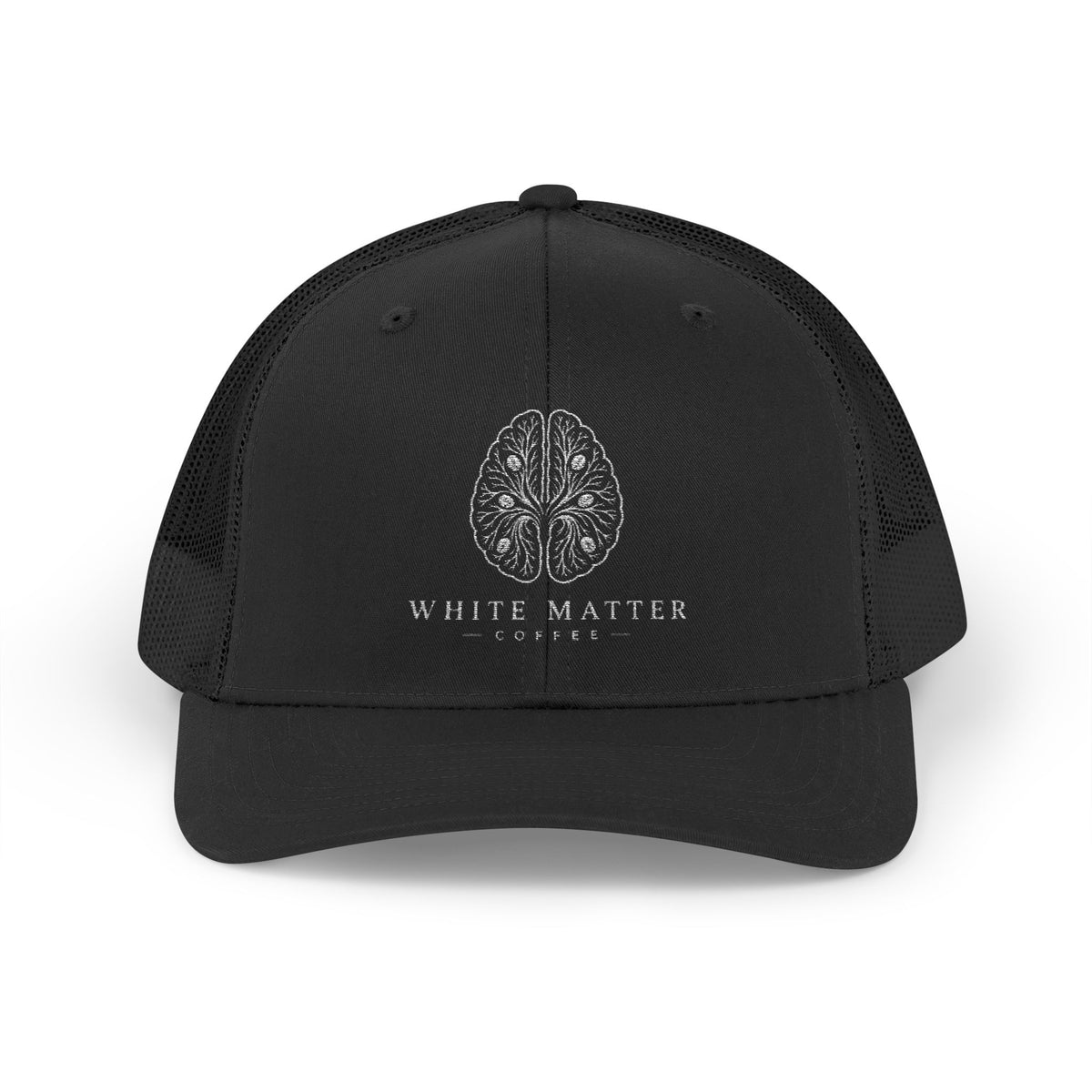 Trucker Hat — White Matter Brain Tree Logo Snapback Cap