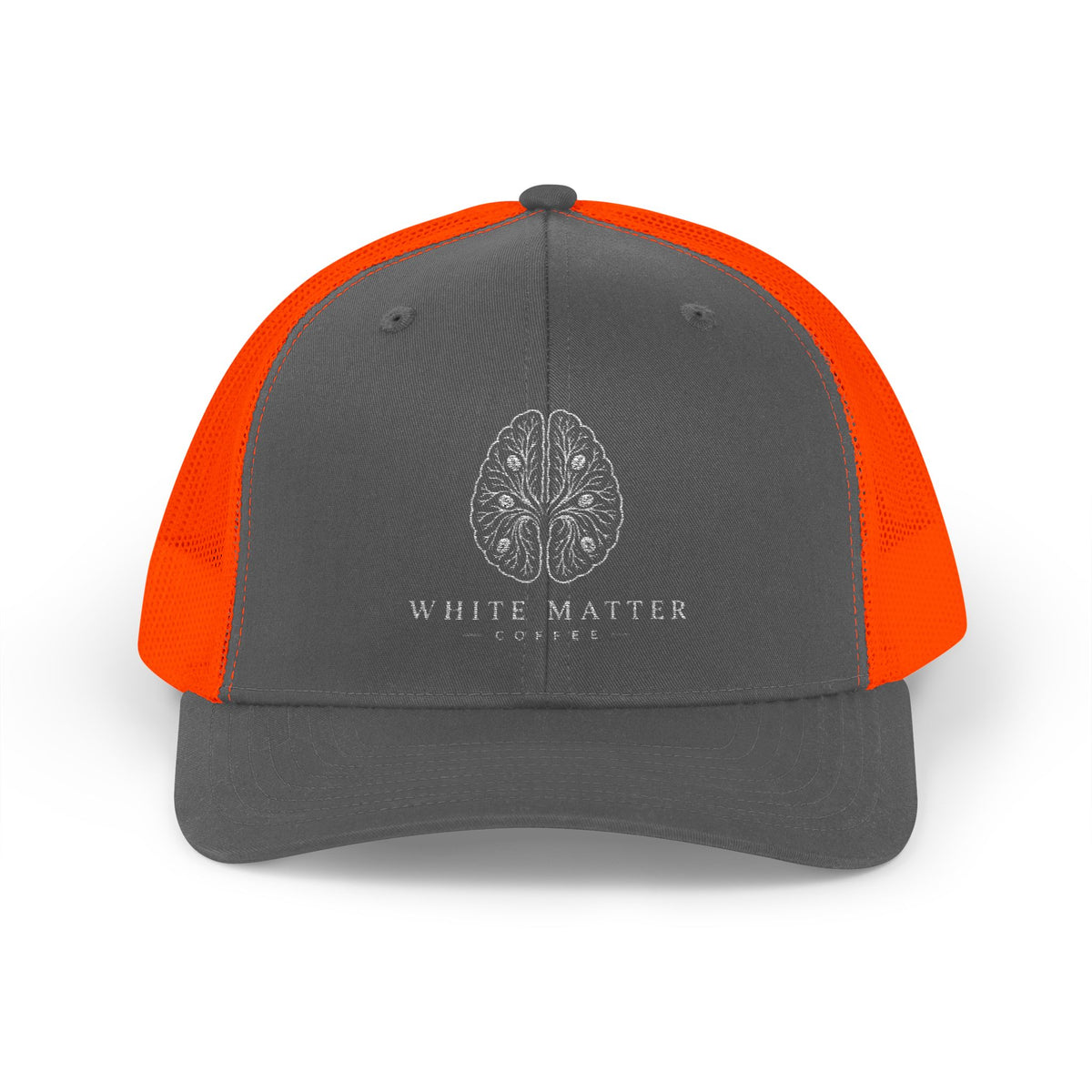 Trucker Hat — White Matter Brain Tree Logo Snapback Cap