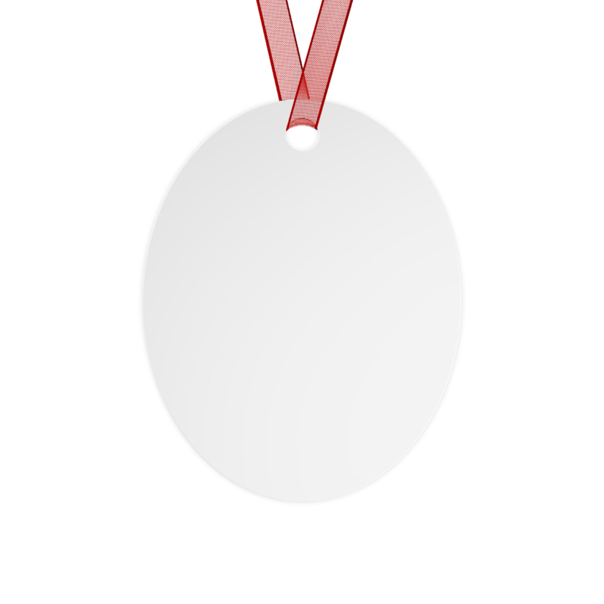 White Matter Coffee Metal Ornament — Brain Logo Holiday Ornament