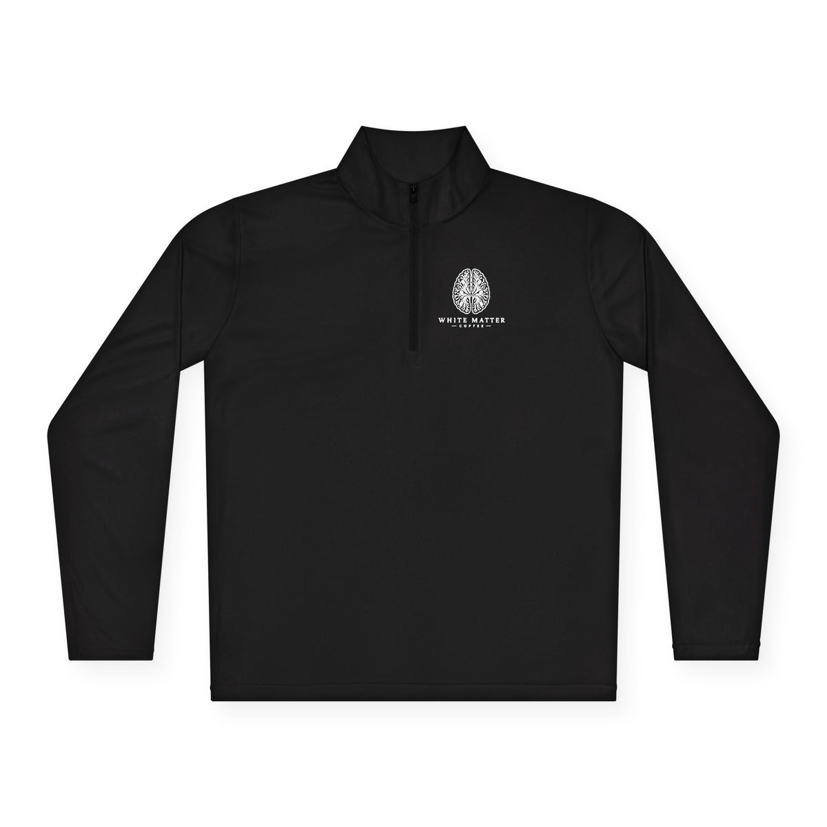 Quarter-Zip Pullover — Minimal White Tree Logo