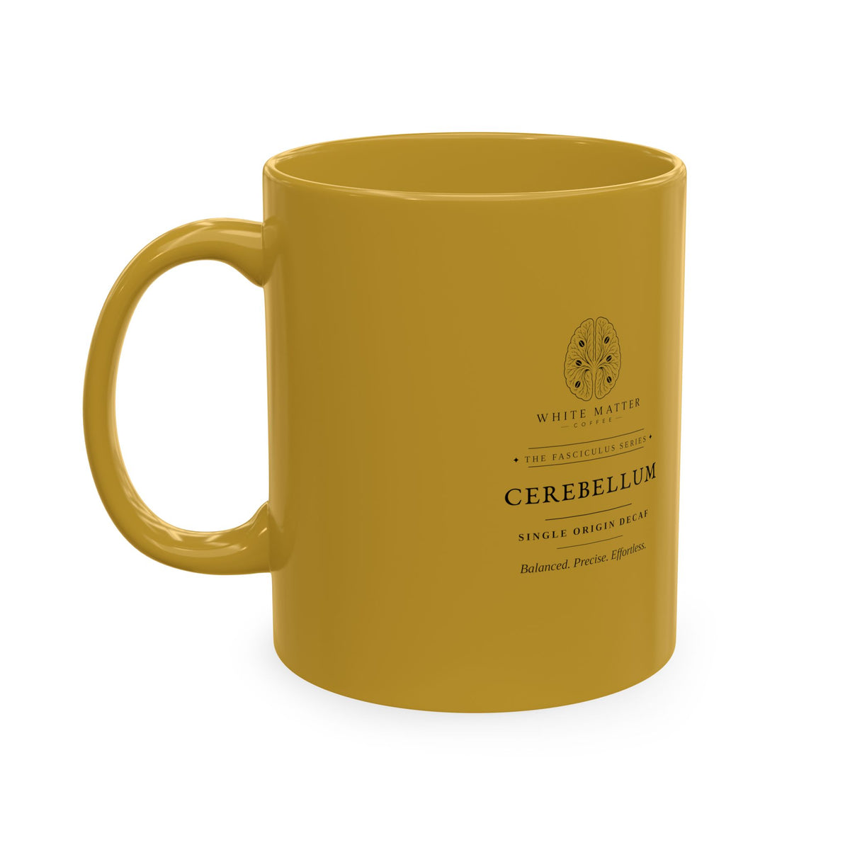White Matter Coffee 'Cerebellum' Vintage Brain Logo Coffee Mug
