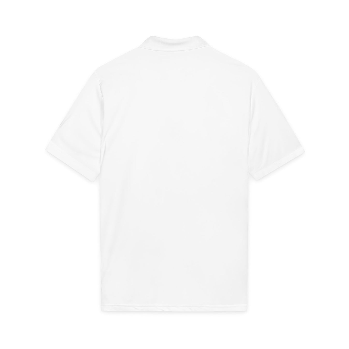 Embroidered White Performance Polo — Classic Club Crest