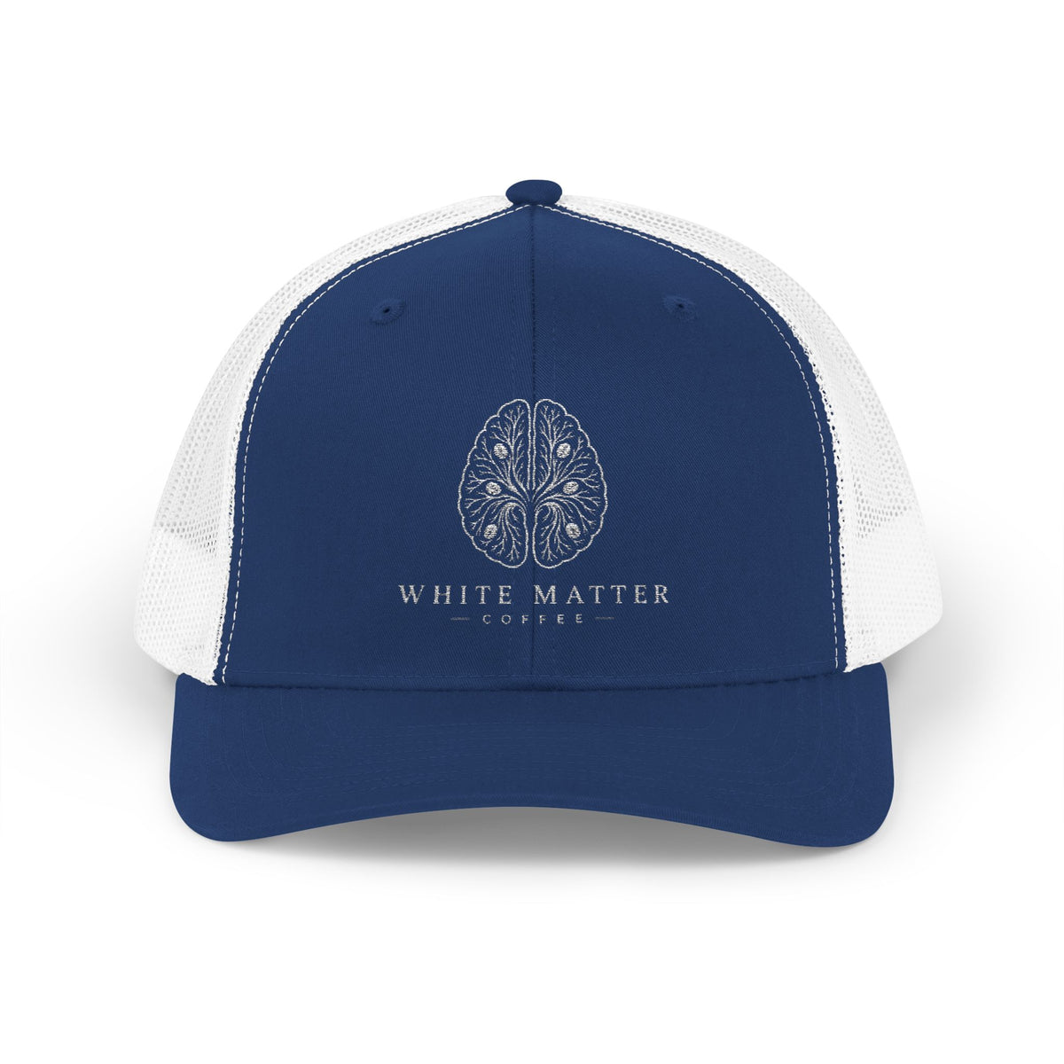 Trucker Hat — White Matter Brain Tree Logo Snapback Cap