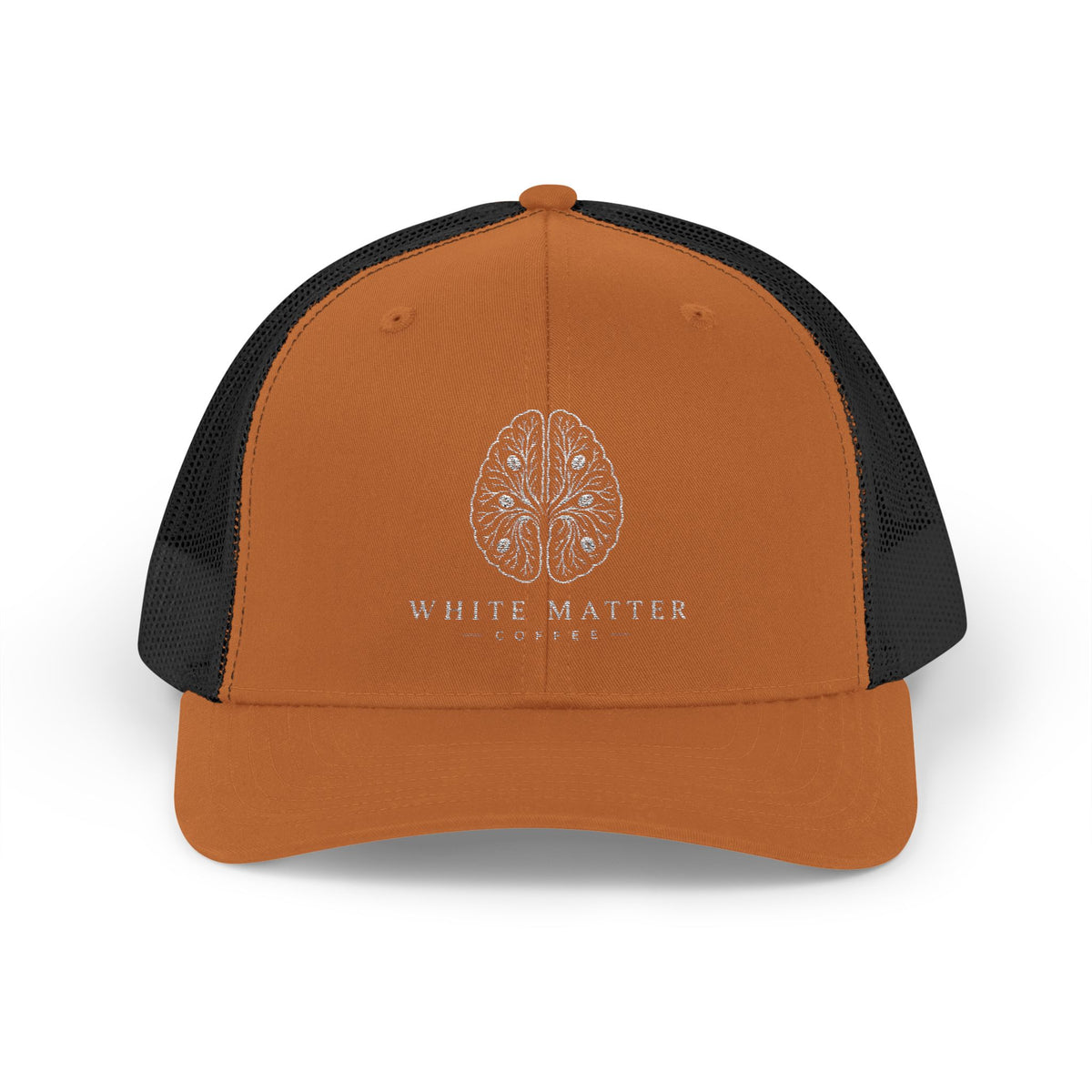 Trucker Hat — White Matter Brain Tree Logo Snapback Cap