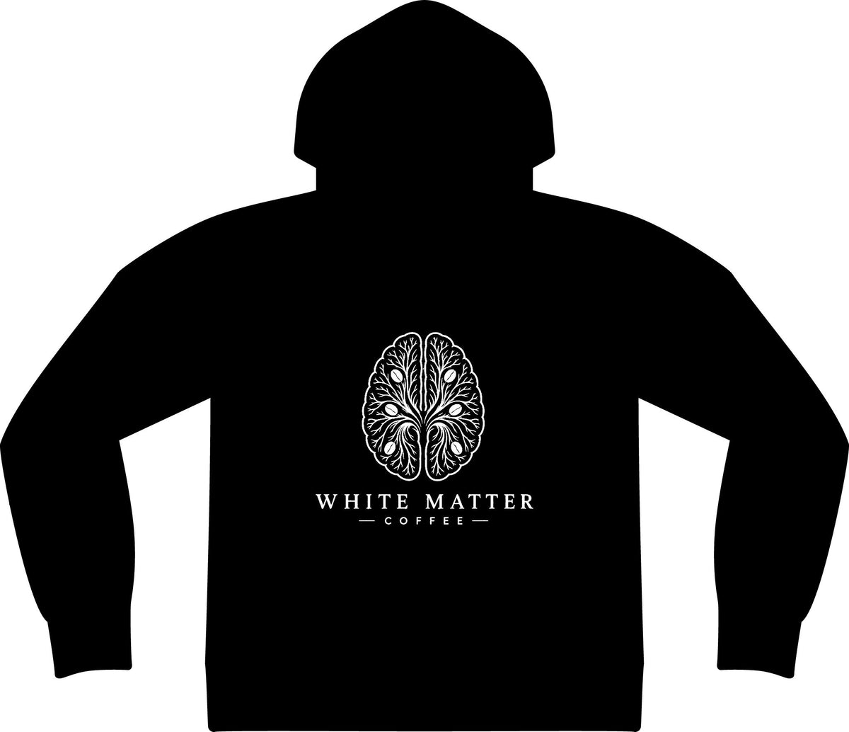 Brain Logo Hoodie — "White Matter" Minimalist Pullover