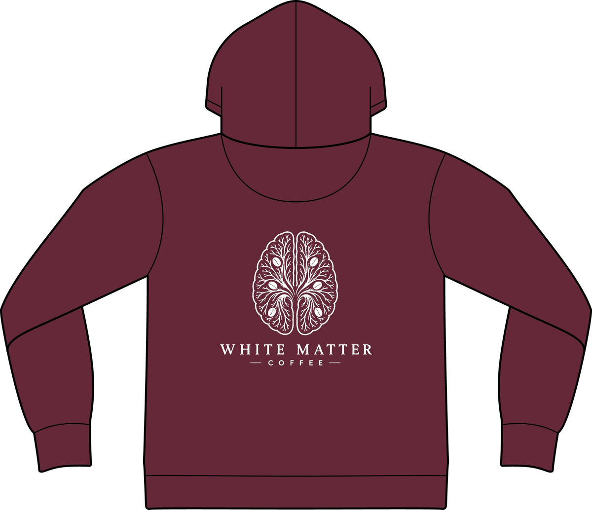 Brain Logo Hoodie — "White Matter" Minimalist Pullover