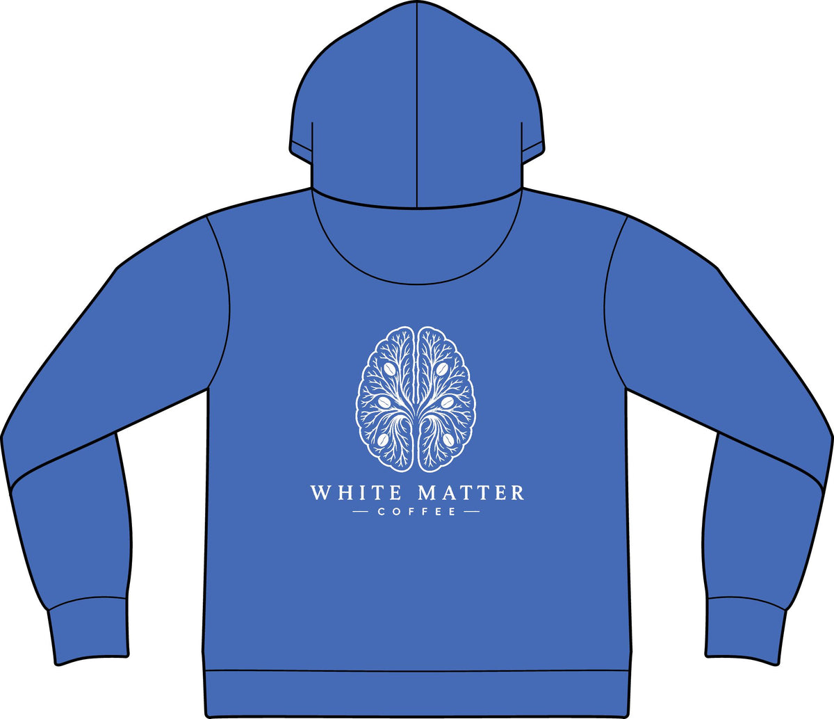 Brain Logo Hoodie — "White Matter" Minimalist Pullover