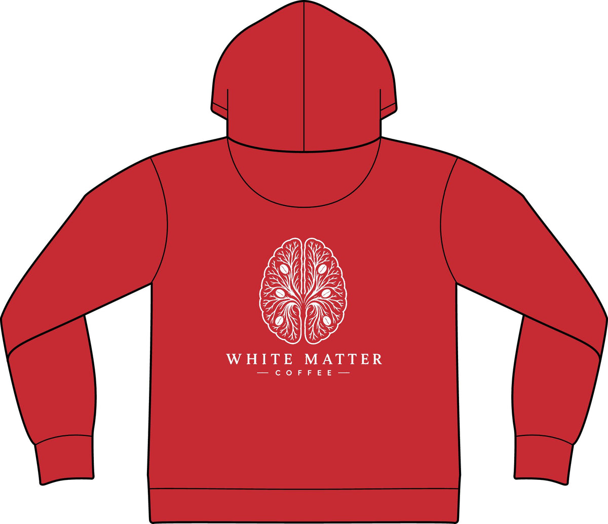 Brain Logo Hoodie — "White Matter" Minimalist Pullover
