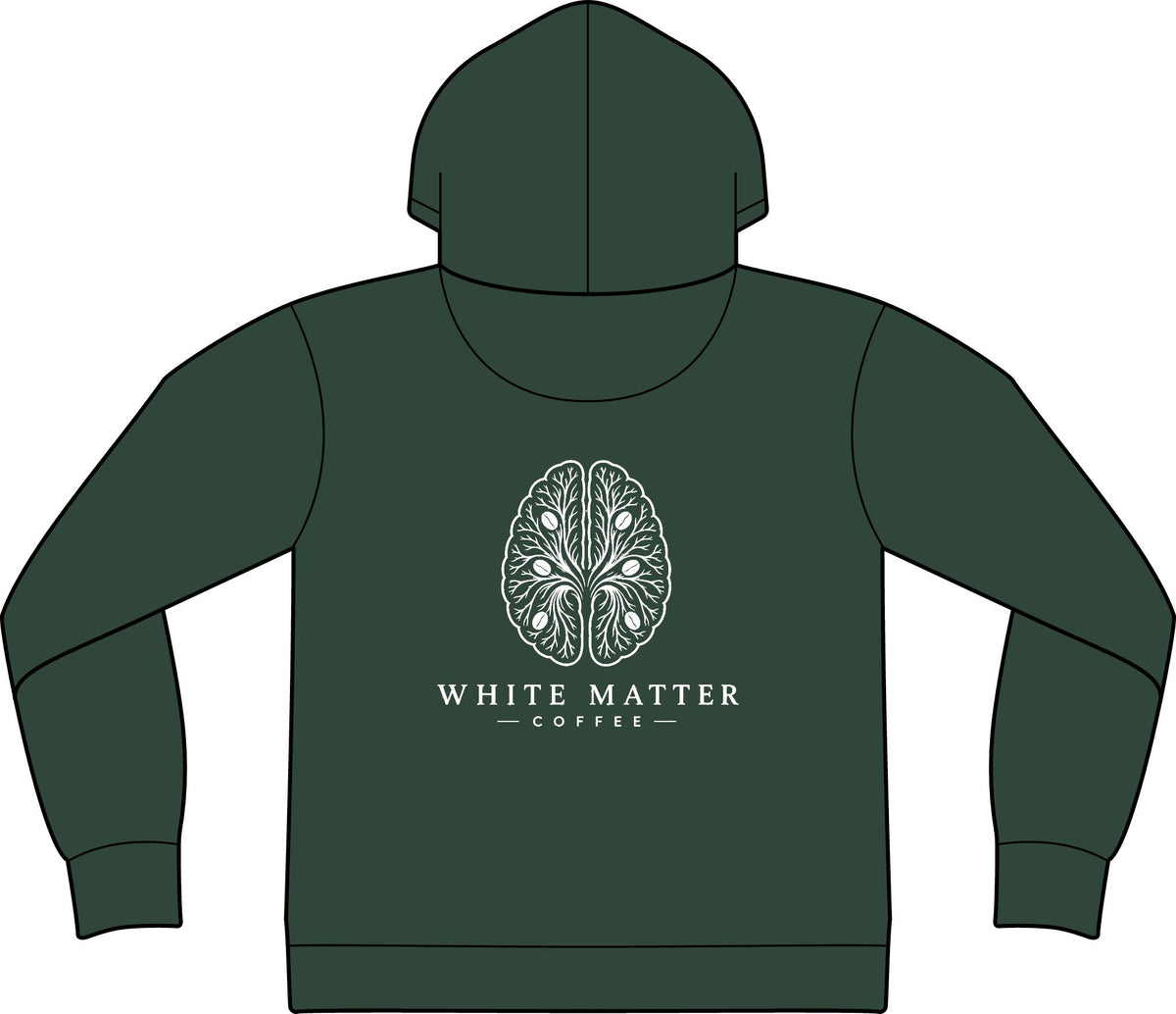 Brain Logo Hoodie — "White Matter" Minimalist Pullover