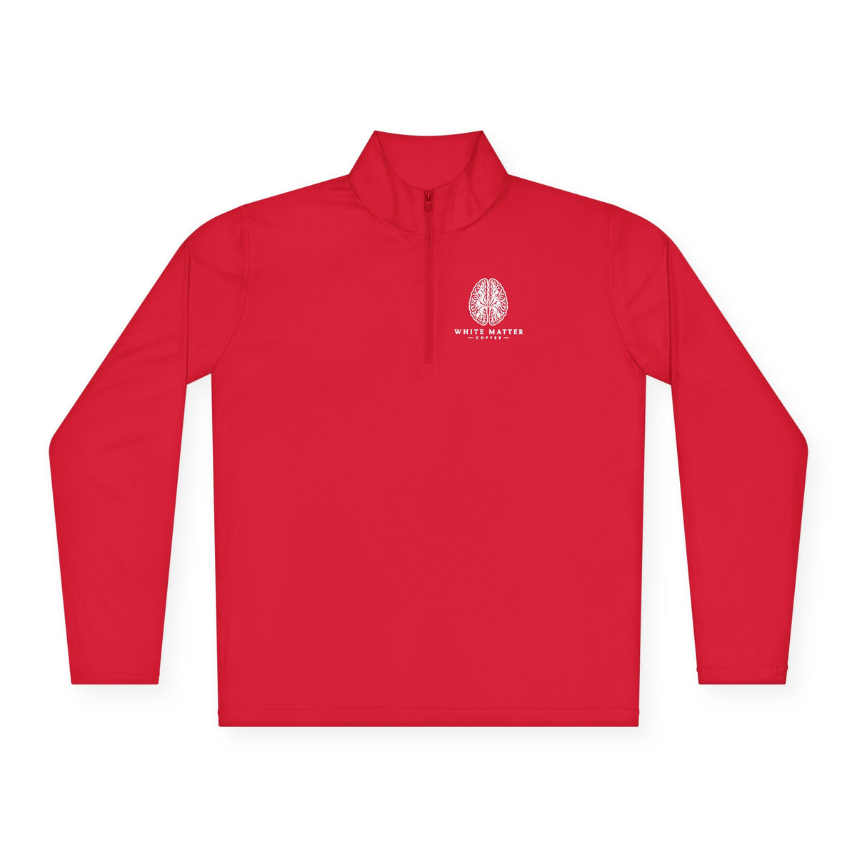Quarter-Zip Pullover — Minimal White Tree Logo