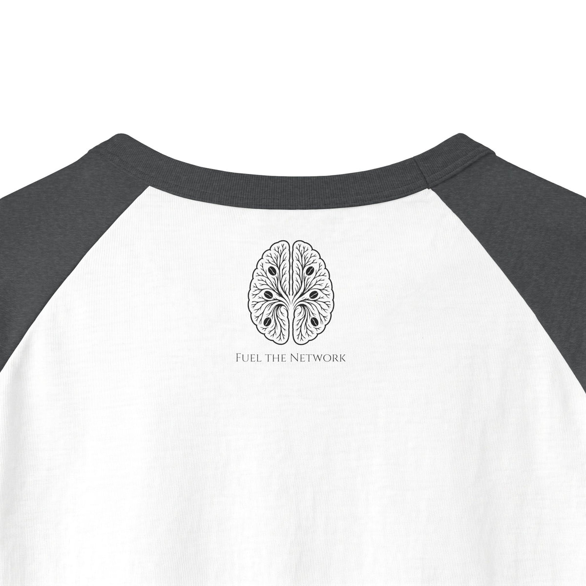 Raglan Shirt — White Matter Coffee Brain Logo 3/4 Sleeve