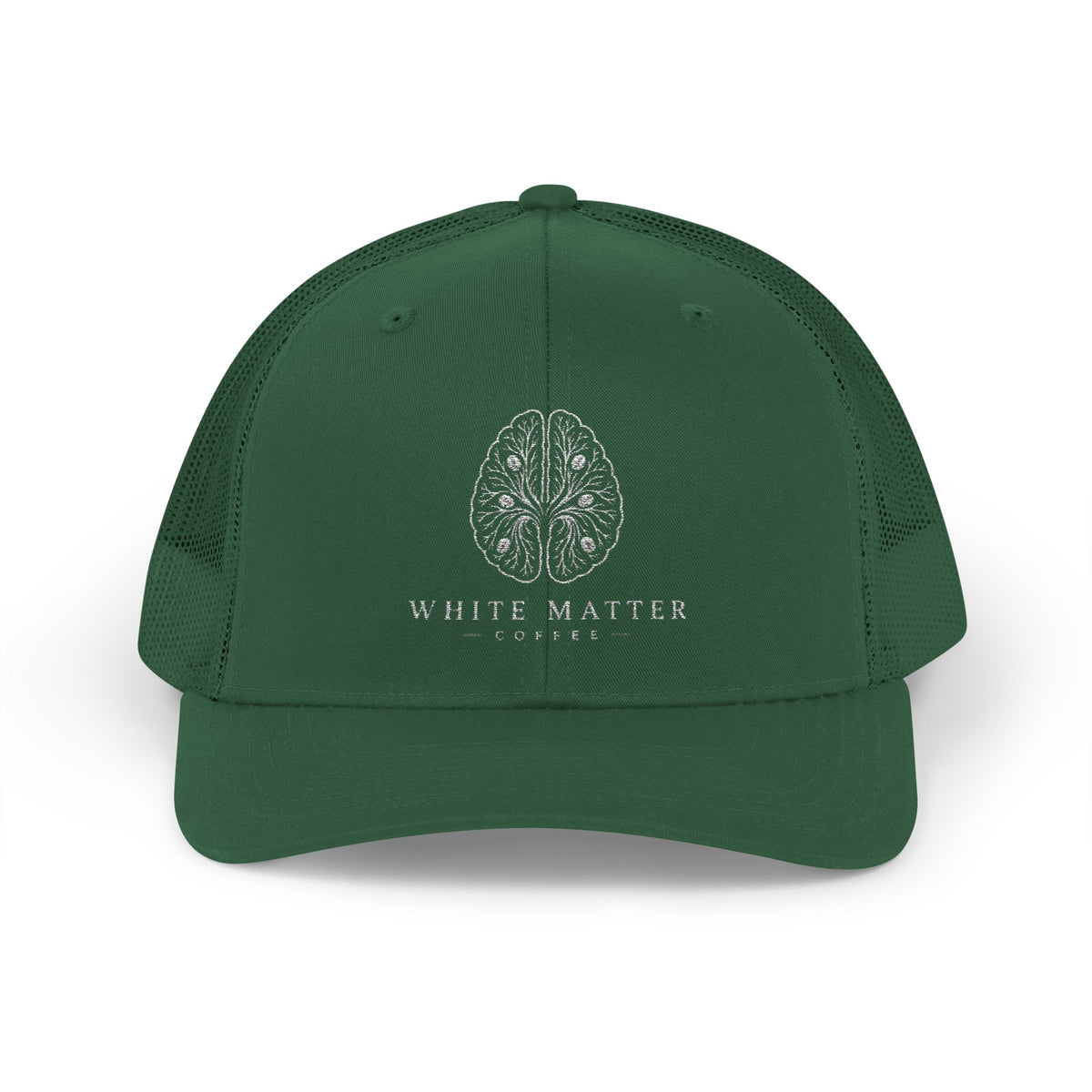Trucker Hat — White Matter Brain Tree Logo Snapback Cap