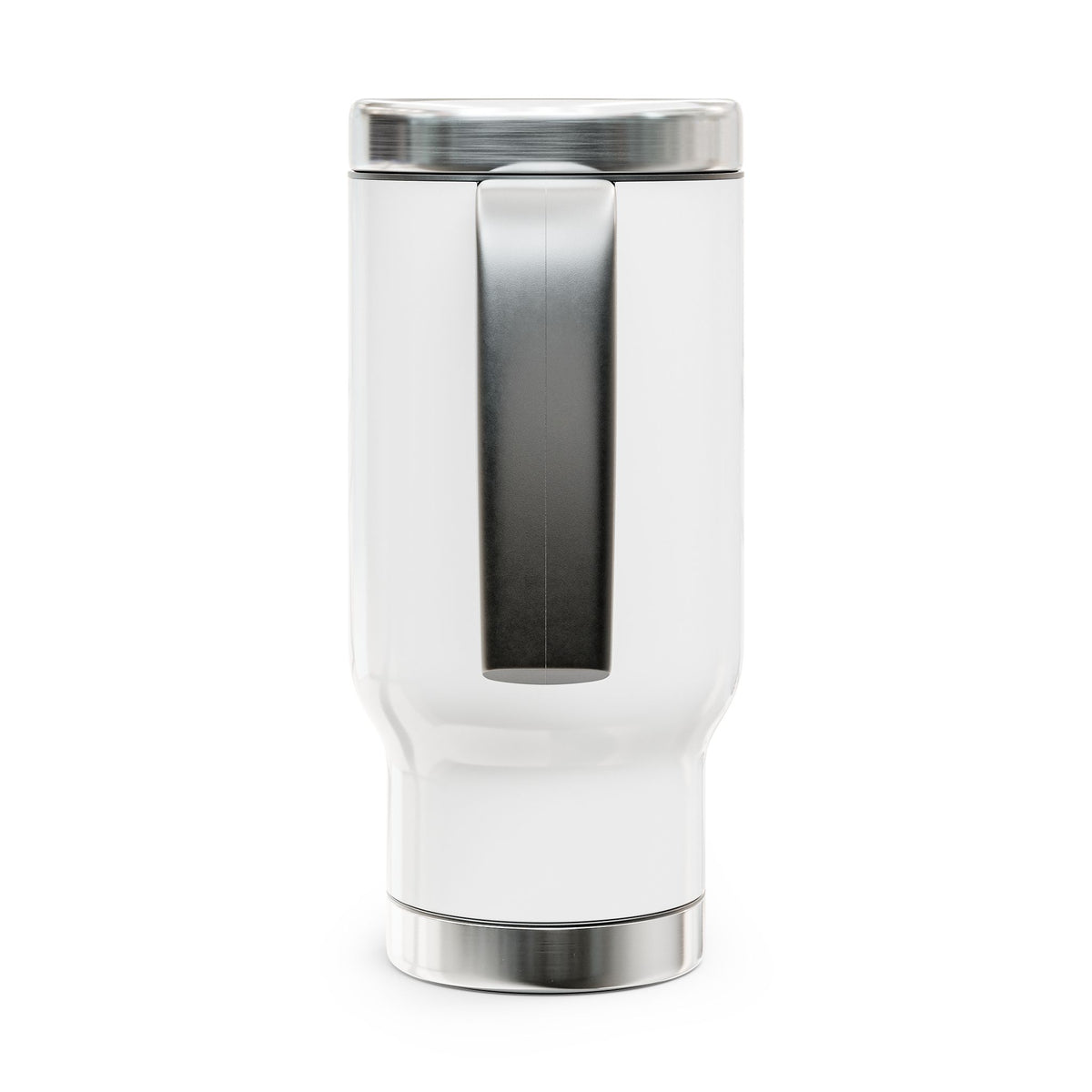 White Matter Coffee 14oz Stainless Steel Travel Mug with Handle