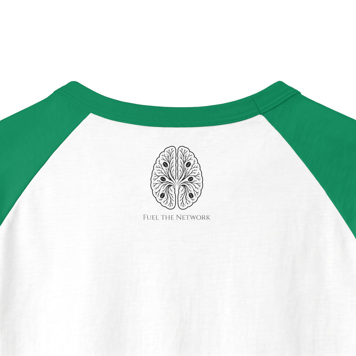 Raglan Shirt — White Matter Coffee Brain Logo 3/4 Sleeve