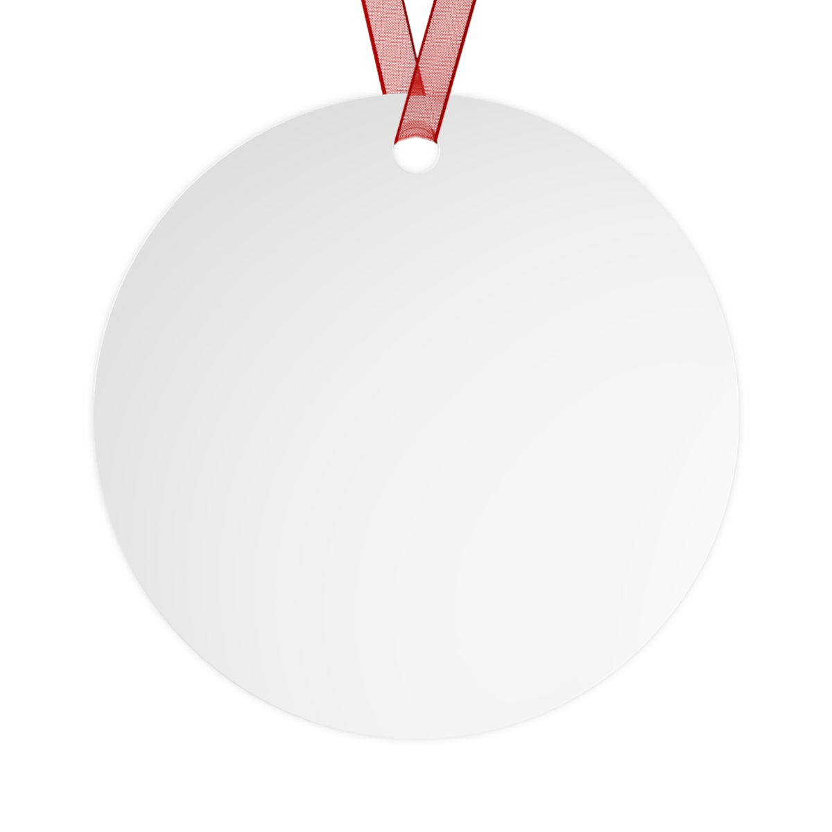 White Matter Coffee Metal Ornament — Brain Logo Holiday Ornament