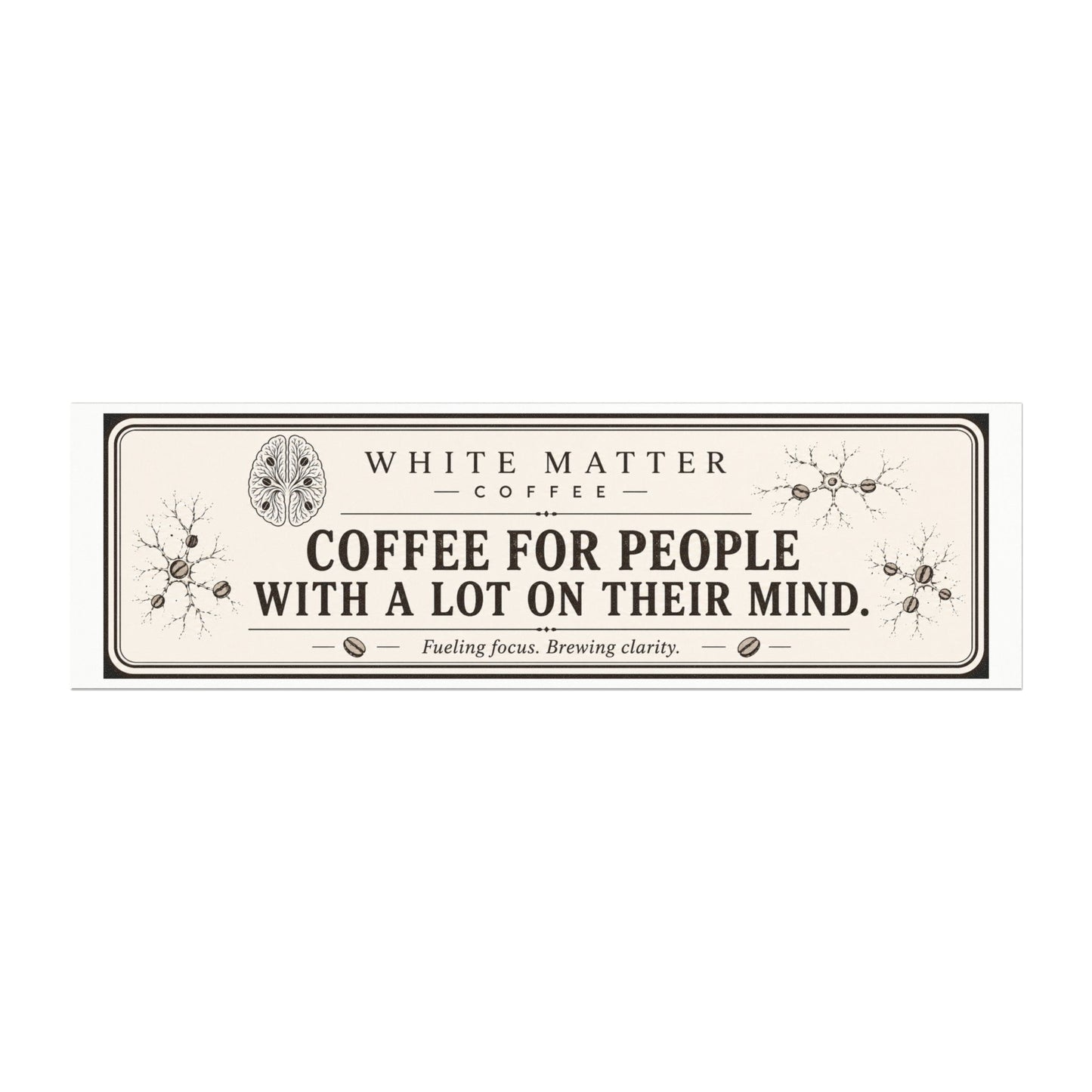 Coffee Magnet - "Coffee for People With a Lot on Their Mind" Car Magnet