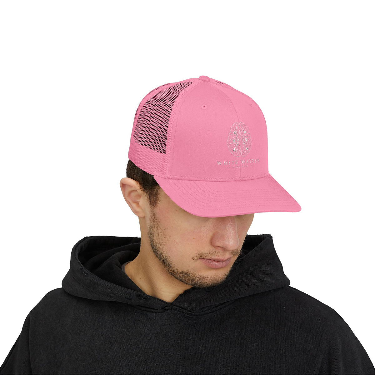 Trucker Hat — White Matter Brain Tree Logo Snapback Cap