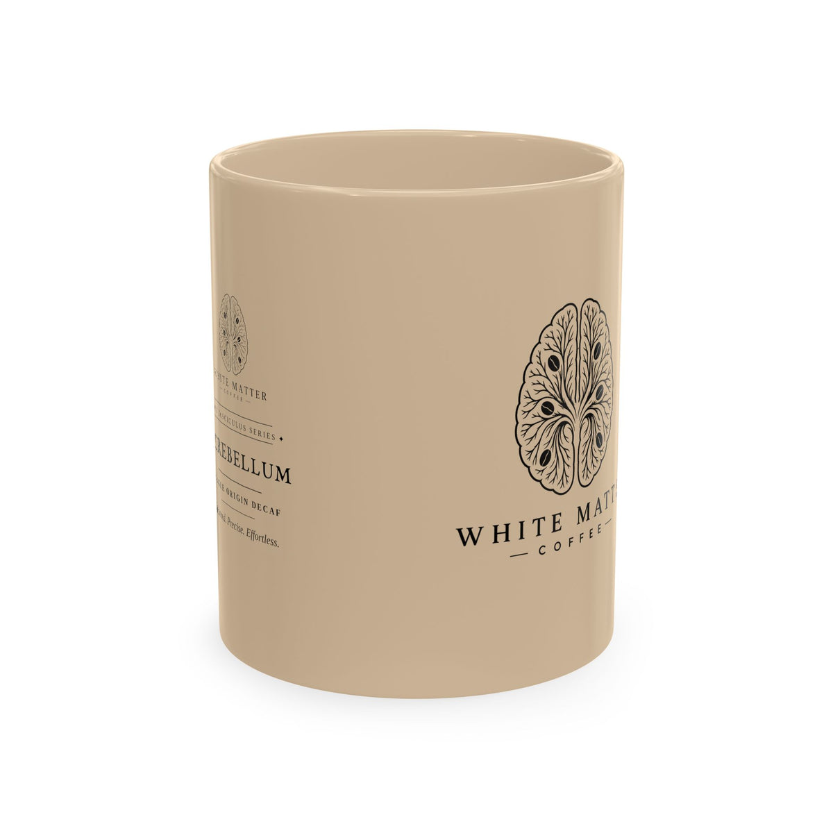 White Matter Coffee 'Cerebellum' Vintage Brain Logo Coffee Mug
