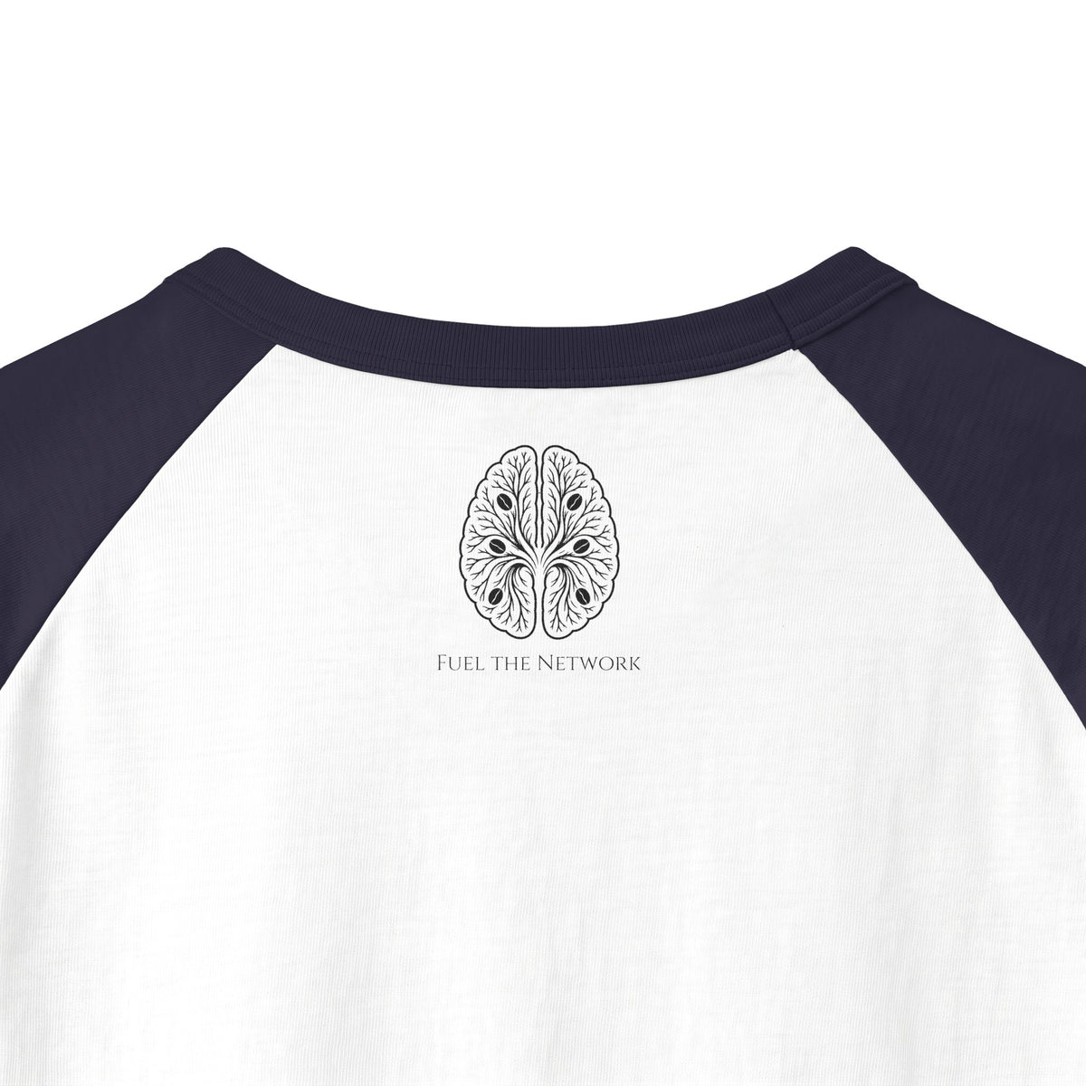 Raglan Shirt — White Matter Coffee Brain Logo 3/4 Sleeve