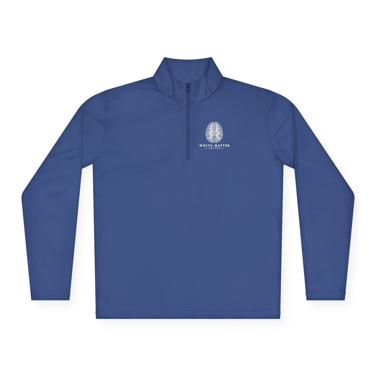 Quarter-Zip Pullover — Minimal White Tree Logo