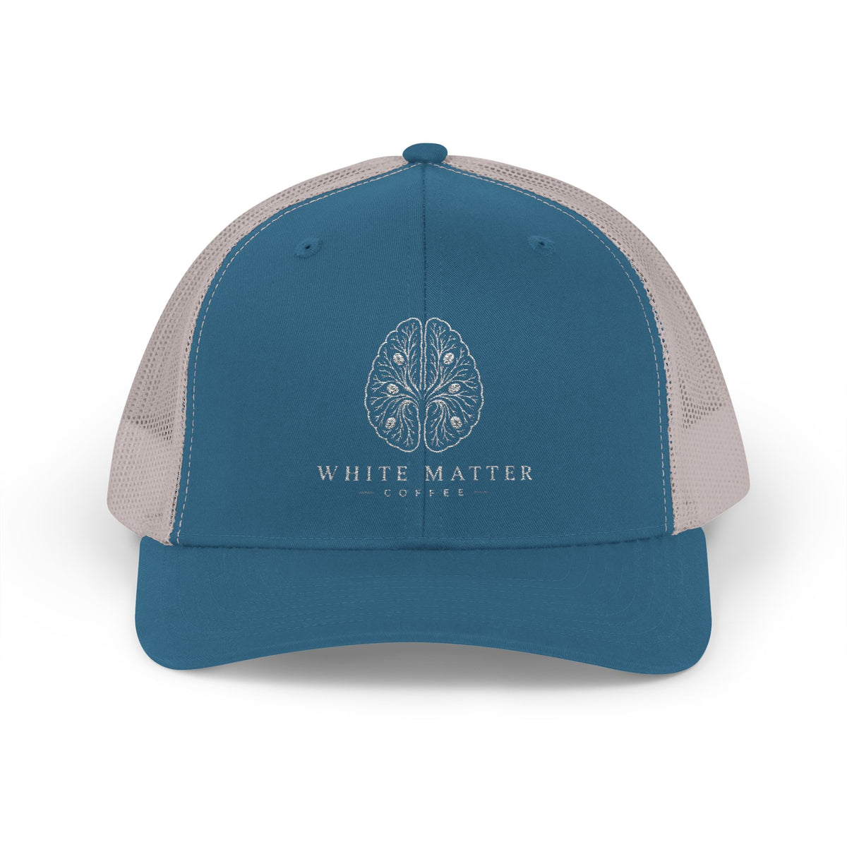 Trucker Hat — White Matter Brain Tree Logo Snapback Cap