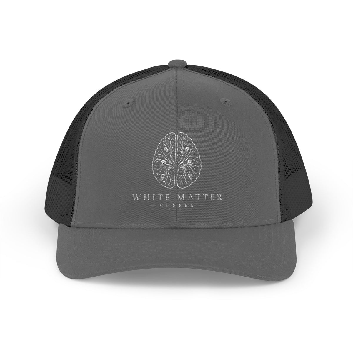 Trucker Hat — White Matter Brain Tree Logo Snapback Cap