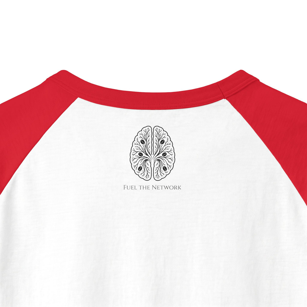 Raglan Shirt — White Matter Coffee Brain Logo 3/4 Sleeve