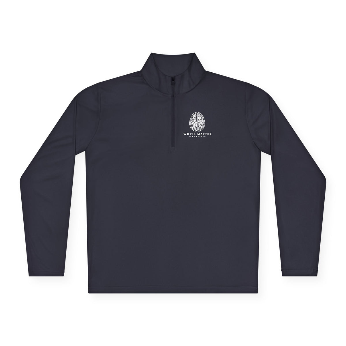 Quarter-Zip Pullover — Minimal White Tree Logo