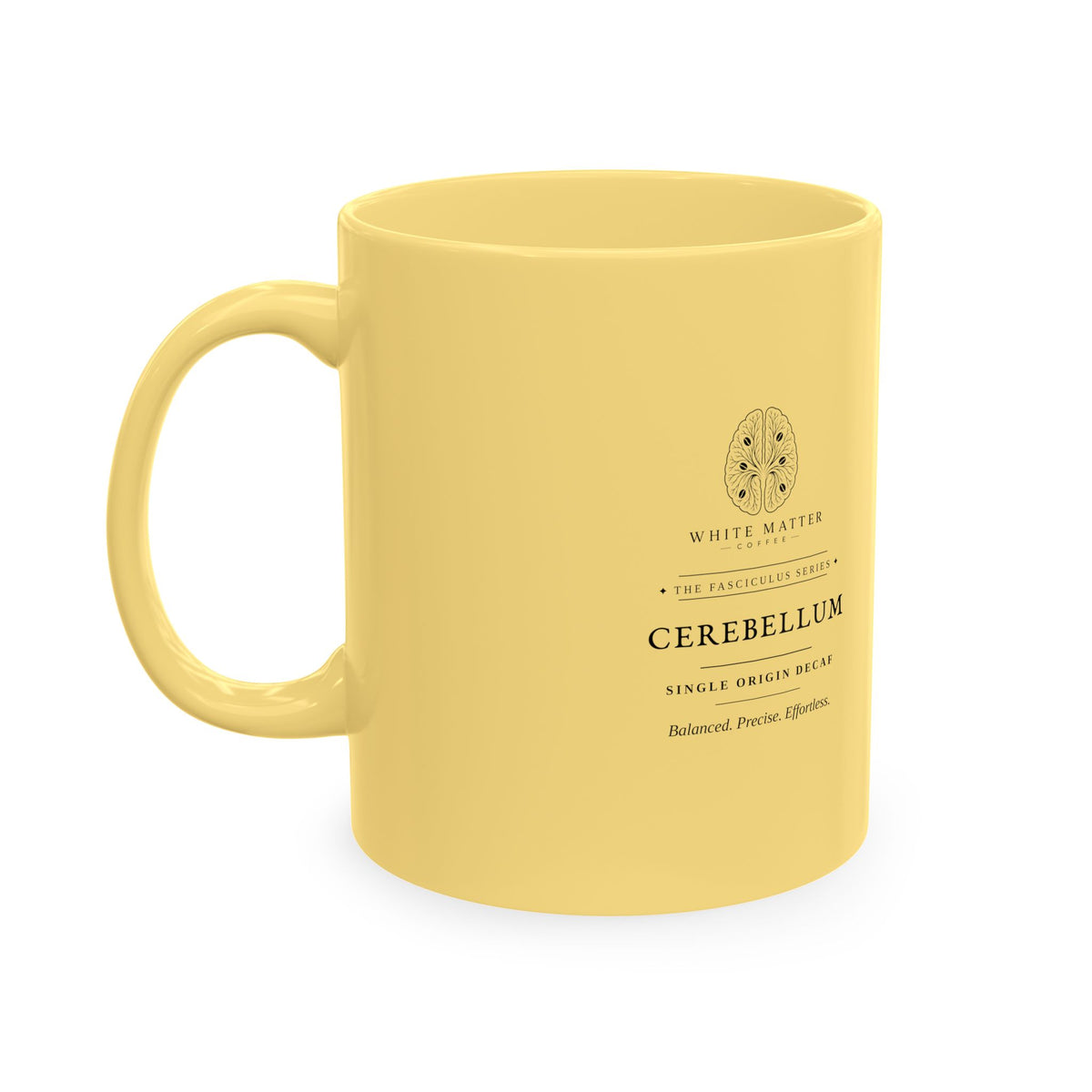 White Matter Coffee 'Cerebellum' Vintage Brain Logo Coffee Mug
