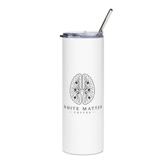 White Matter Brain Logo Insulated Travel Cup