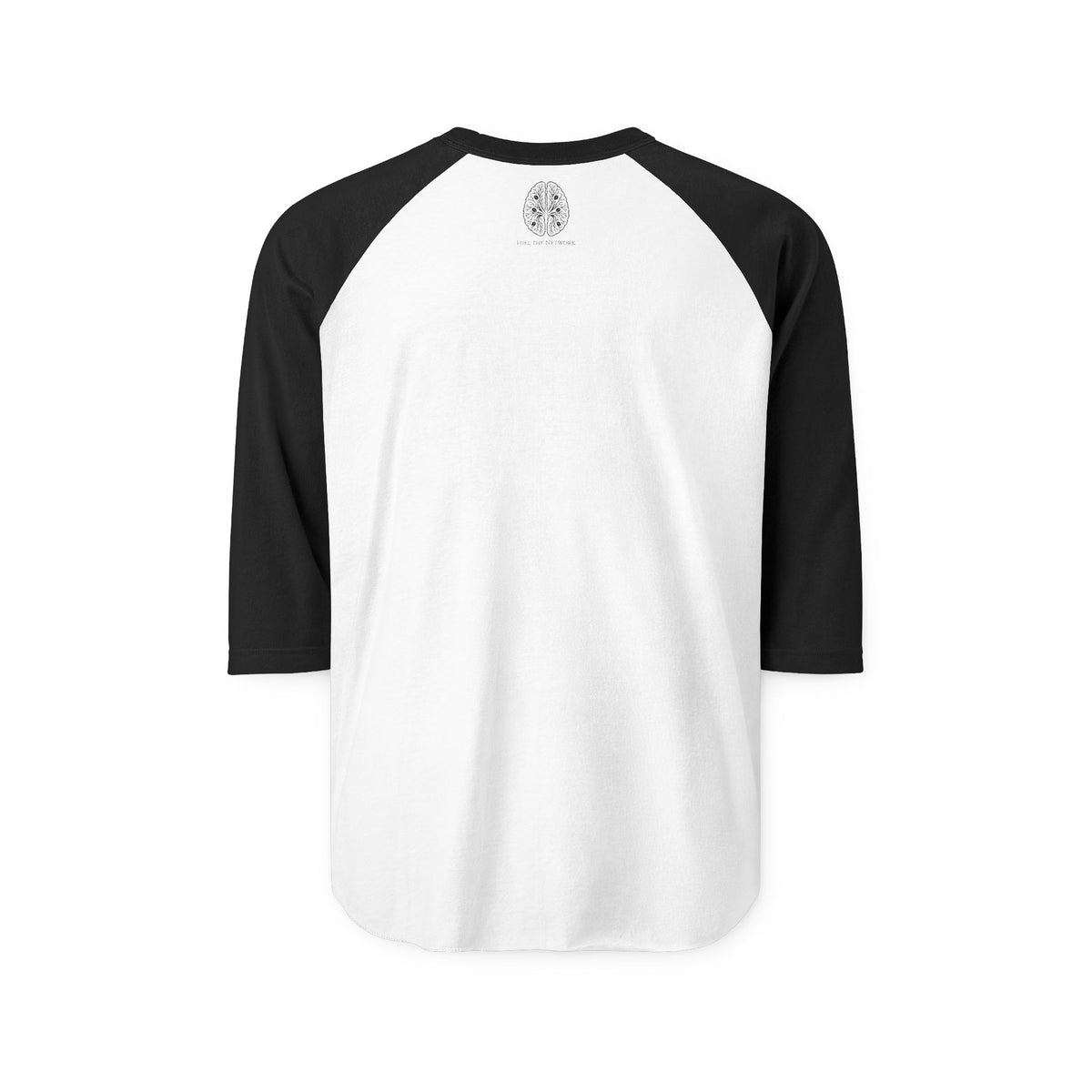 Raglan Shirt — White Matter Coffee Brain Logo 3/4 Sleeve