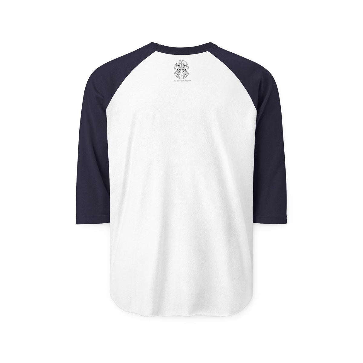 Raglan Shirt — White Matter Coffee Brain Logo 3/4 Sleeve