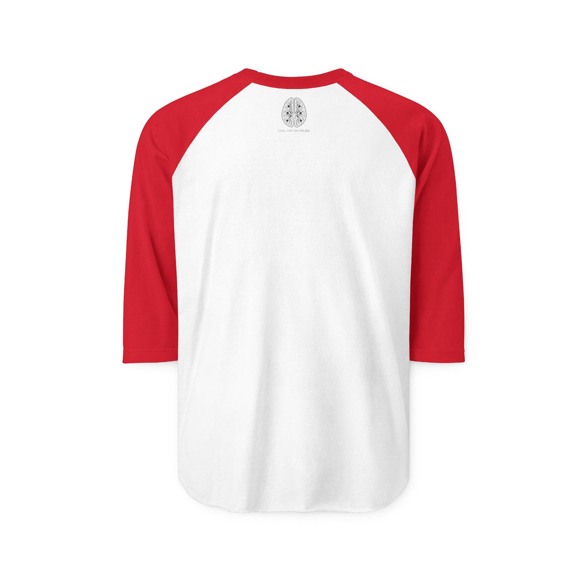 Raglan Shirt — White Matter Coffee Brain Logo 3/4 Sleeve