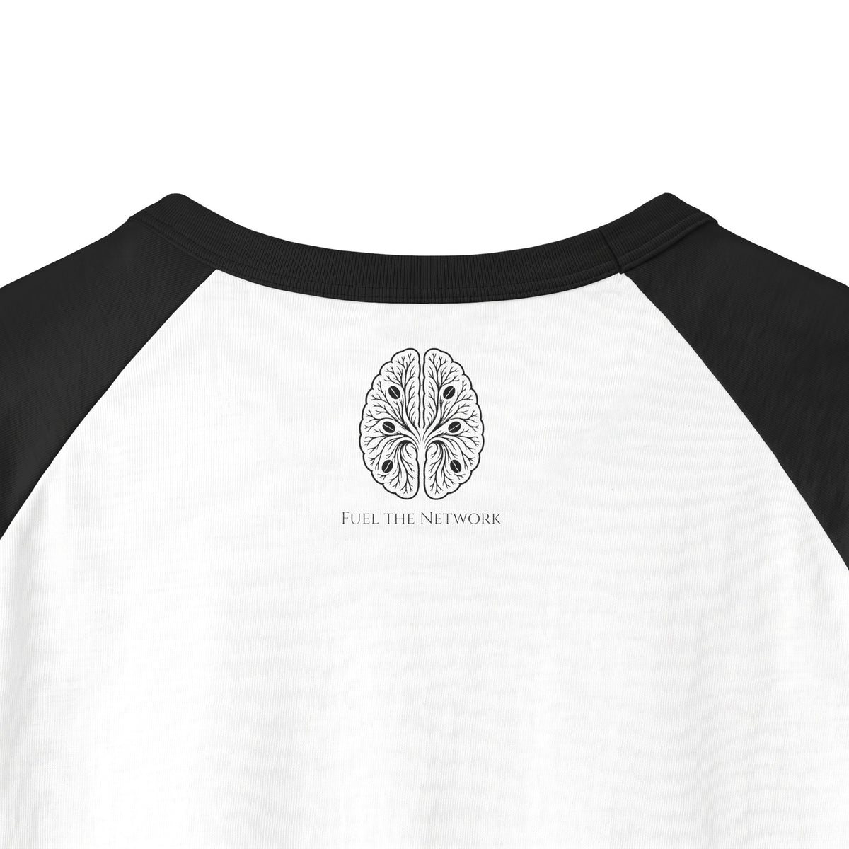 Raglan Shirt — White Matter Coffee Brain Logo 3/4 Sleeve
