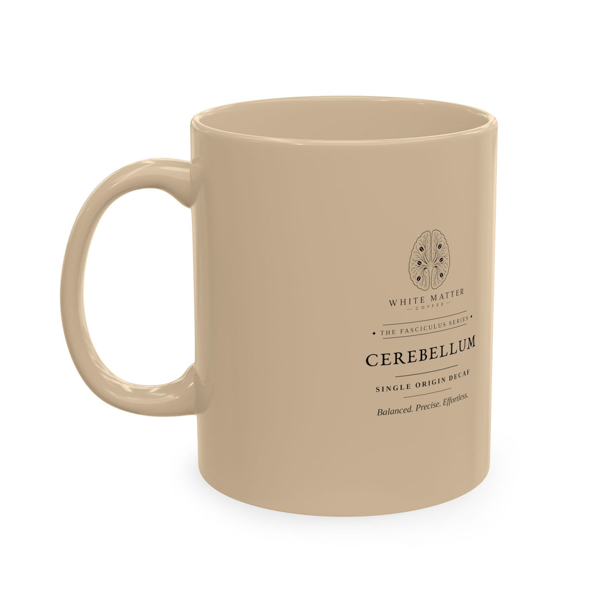 White Matter Coffee 'Cerebellum' Vintage Brain Logo Coffee Mug