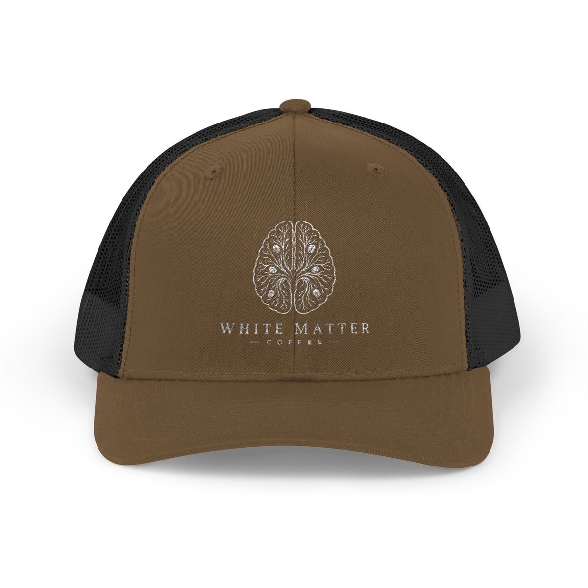 Trucker Hat — White Matter Brain Tree Logo Snapback Cap